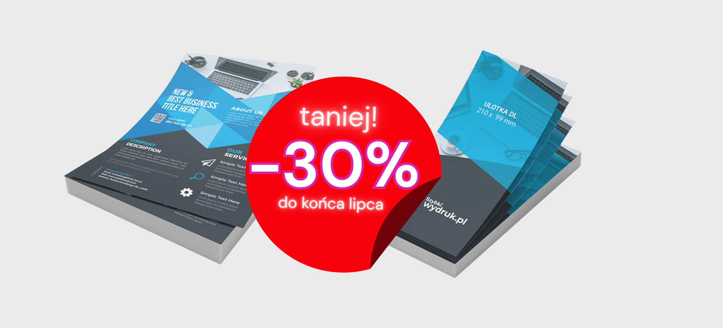 <h1 class="bg-color" data-color="#ebebeb" style="text-align: left;" open="" sans",="" helveticaneue,="" helvetica,="" arial;="" background-color:="" rgb(251,="" 251,="" 251);"="">PROMOCJA – ULOTKI A5 i DL 30% TANIEJ!</h1><p style="text-align: left; color: rgb(90, 101, 115);" open="" sans",="" helveticaneue,="" helvetica,="" arial;="" font-size:="" 12px;="" background-color:="" rgb(251,="" 251,="" 251);"="">Szukasz skutecznego sposobu na promocję swojej firmy, produktu lub wydarzenia? Teraz jest najlepszy moment, aby zamówić profesjonalne ulotki w atrakcyjnej cenie!</p><p style="text-align: left;"><br></p>