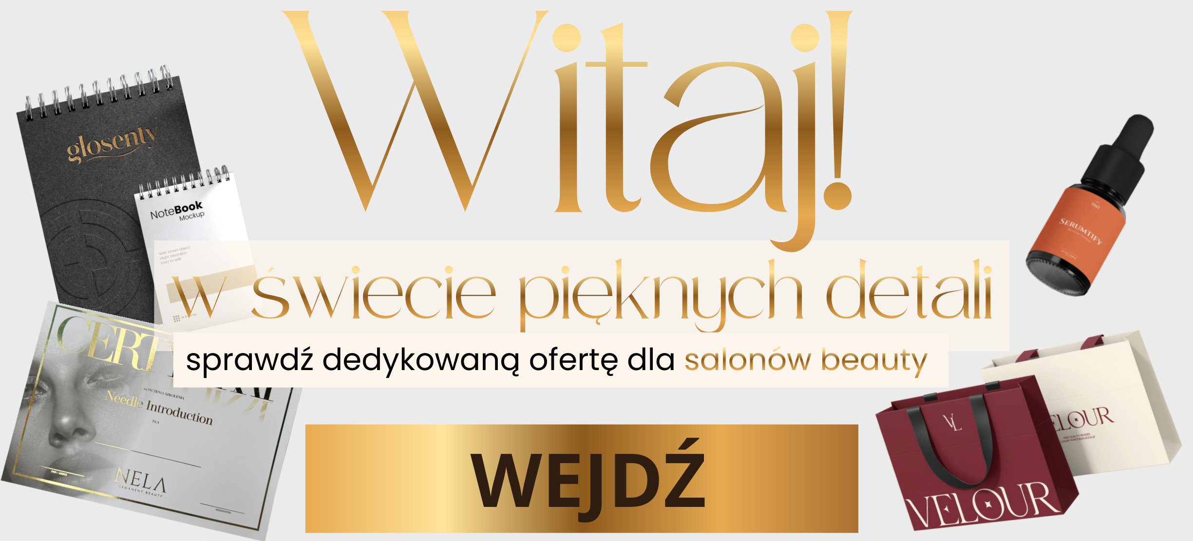 <h1 class="bg-color" data-color="#ebebeb" open="" sans",="" helveticaneue,="" helvetica,="" arial;"="" arial;="" background-color:="" rgb(251,="" 251,="" 251);"="" style="font-family: " 251);="" text-align:="" center;"="">Dedykowana oferta dla Salonów Beauty!</h1><p open="" sans",="" helveticaneue,="" helvetica,="" arial;="" font-size:="" 12px;="" background-color:="" rgb(251,="" 251,="" 251);"="" style="color: rgb(90, 101, 115); font-family: " 251);="" text-align:="" center;"="">Odwiedź naszą nową stronę, na której znajdziesz wszystko czego potrzebuje Twój salon - od eleganckich voucherów i wizytówek przez stylowe katalogi i ulotki, po ekskluzywne torby i personalizowane naklejki.</p>